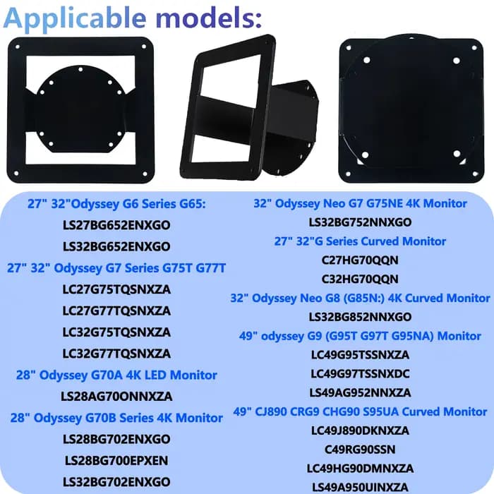 Nouvel adaptateur VESA pour Samsung Odyssey G7 G8 G9 G65B G75T G77T G70A G70B G75NB CJ890 CRG9 CHG70 CHG90 S95UA G85NB G95T G97T G95NA
