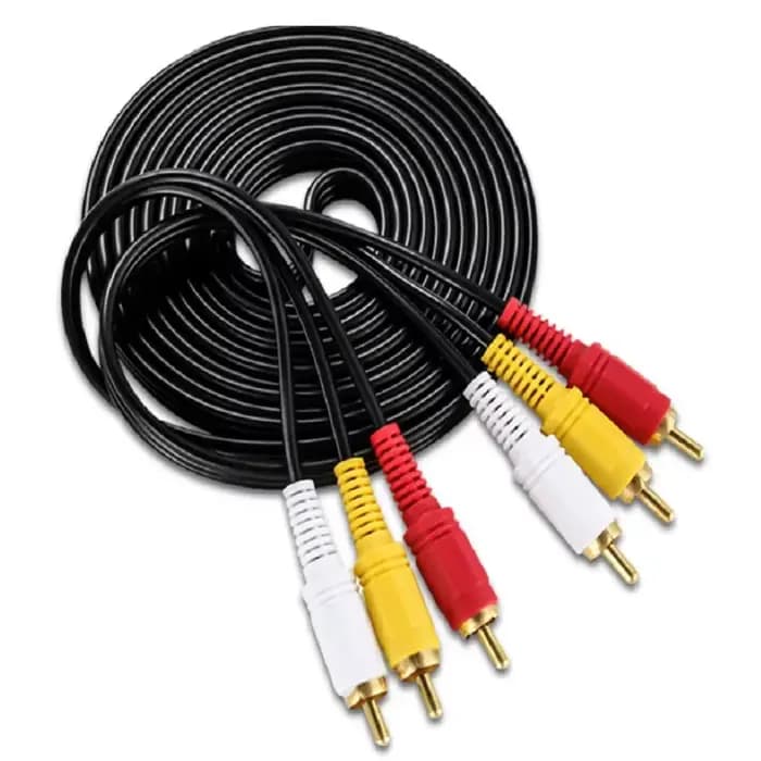 Câble audio-vidéo composite 3RCA vers 3RCA de 20M