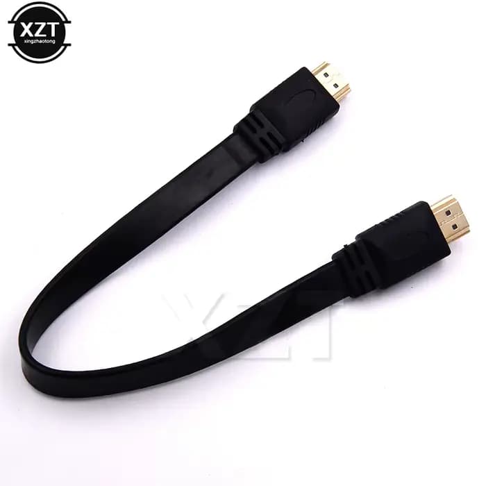 Câble plat Full HD court de 30cm, haute qualité, compatible HDMI, prise 3D mâle à mâle, pour Audio e