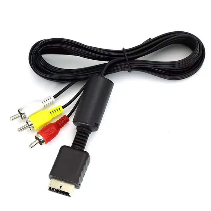 Câble audio-vidéo AV composite 3 RCA en cuivre PS2RGB PS2AV multi pour console Sony Playstation 1 2 3 PS1 PS2 PS3