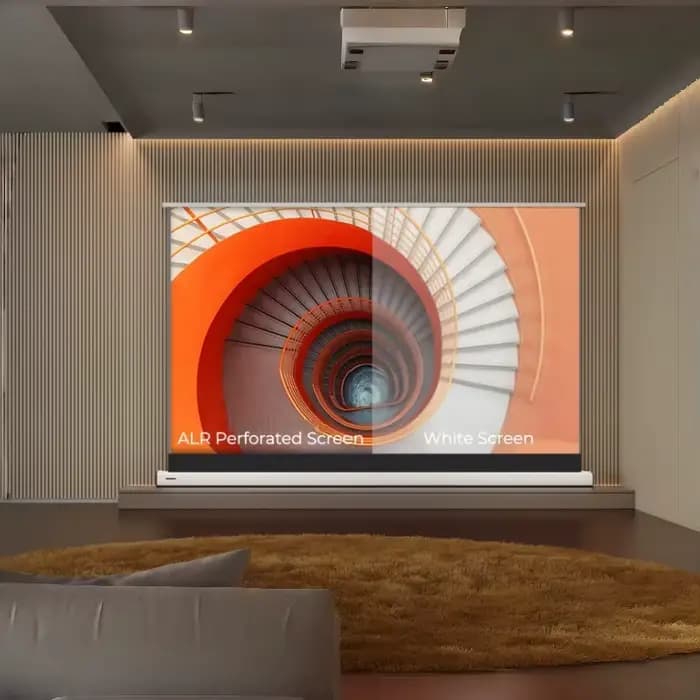 Écran de Projection électrique sur le sol