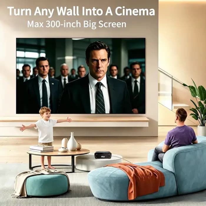 Projecteur 4K UHD 1080P natif 4200 ANSI avec Google TV