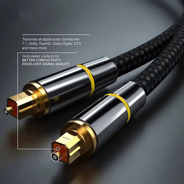 Câble audio optique numérique premium Toslink/SPDIF Coaxial - Dolby Digital/DTS 5.1 pour barre de son