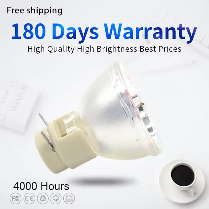 Lampe de projecteur EC.K0100.001 P-VIP180/0.8 E20.8 pour Acer X110 X110P X111 X112 X113 X113P X1140 X1140A X1161 X1161P X1261 X1261P