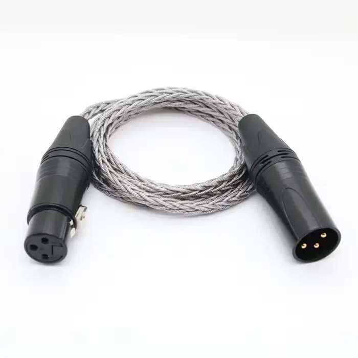 Câble audio haute fidélité IvipQ-53, câble audio XLR mâle-femelle en graphène à 8 cœurs de haute pur