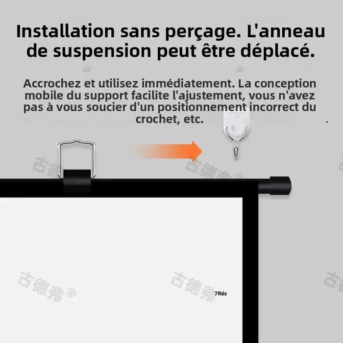 XMJM 60/72/84/100/120 pouces d'épaisseur écran de projecteur HD 16:9