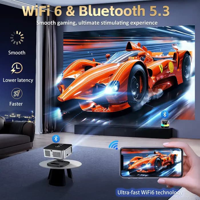 Projecteur LED HORLAT 40000 lumens 4K Google TV