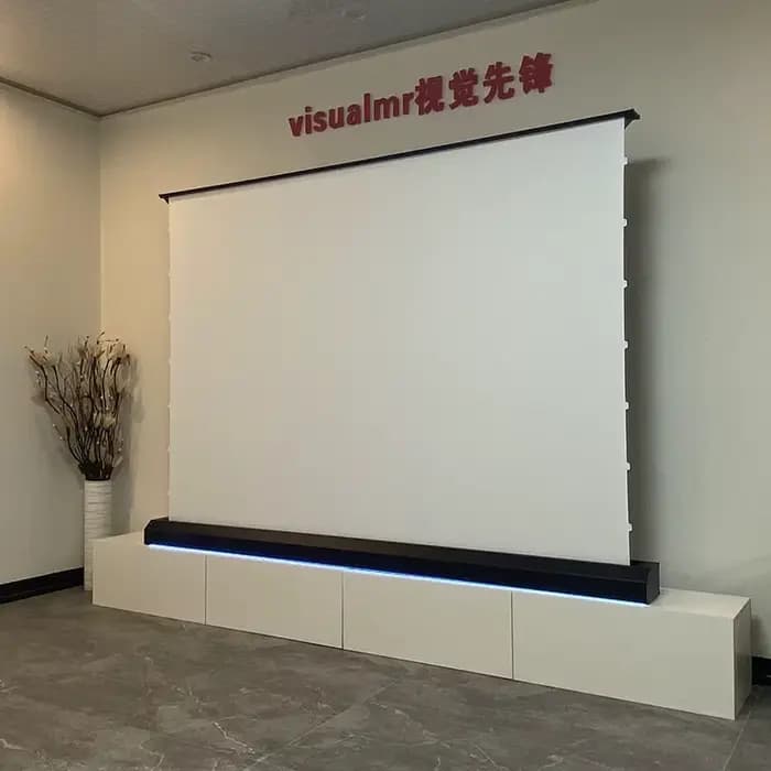Écran de projecteur blanc de cinéma montant électrique chaud nouvellement mis à niveau 4K/8K motorisé 72-120 pouces