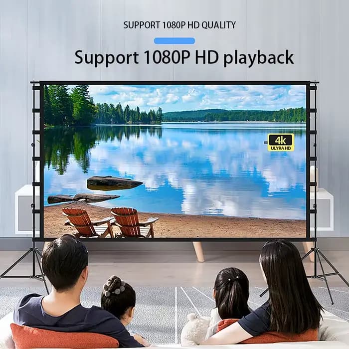 Écran de projection portable avec support