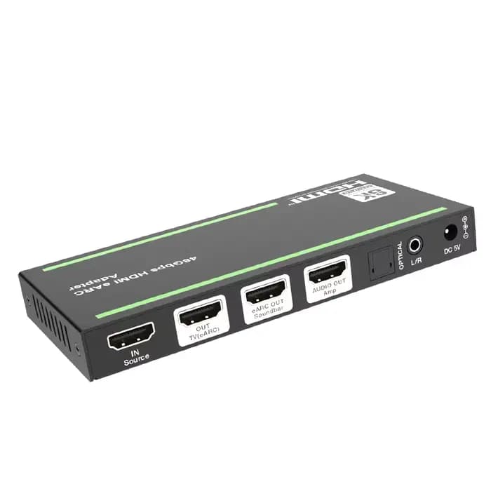 Extracteur audio compatible HDMI, répéteur, adaptateur audio, prolongateur HDMI compatible EARC, com