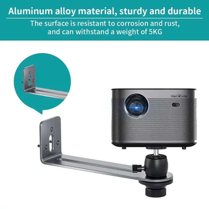 Support de projecteur mural multi-angle réglable en métal