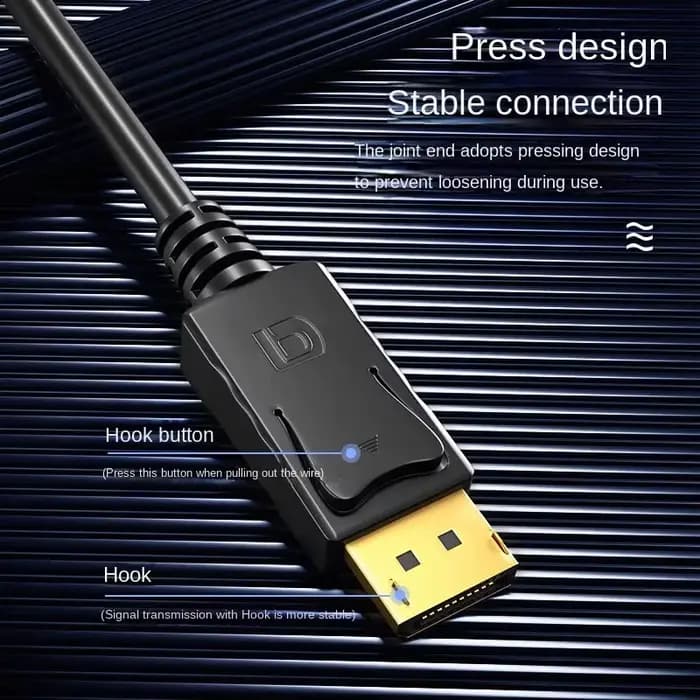 Câble Adaptateur Dp vers HDMI, 1.8m, 4K HD, pour Moniteur d'Ordinateur