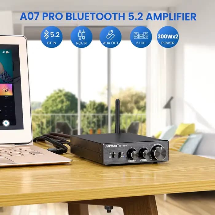 AIYIMA A07 PRO amplificateur Bluetooth Audio APTX HD TPA3255