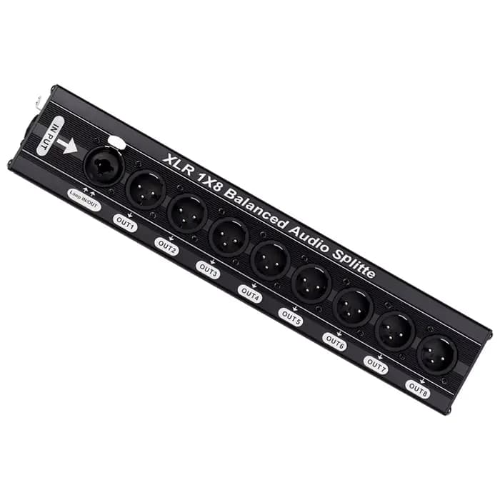 Nouveau Répartiteur Audio Équilibré XLR 1x8 Électronique