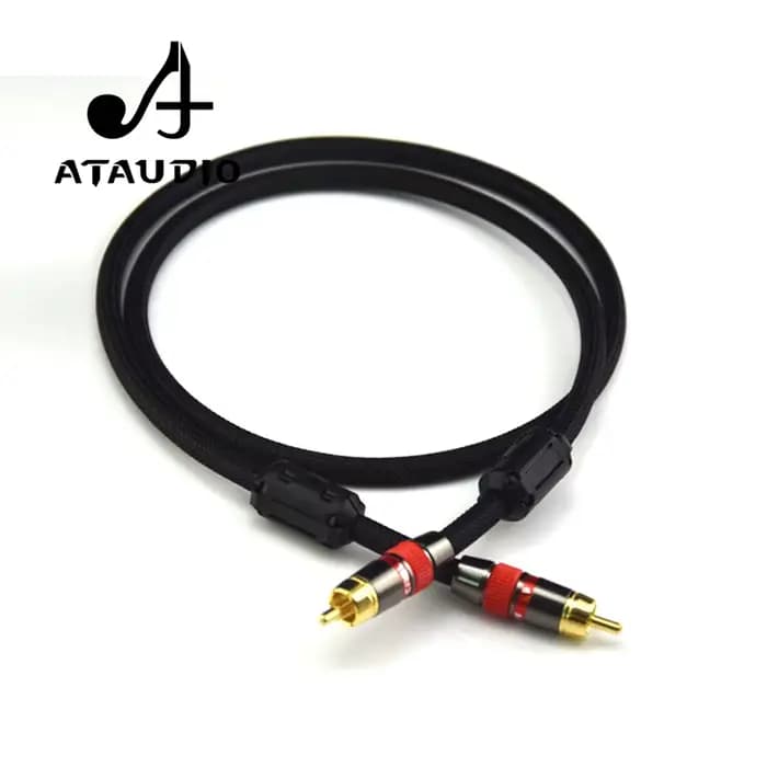 ATAUDIO 4N OFC 75ohm Hifi numérique Coaxial Audio vidéo câble Rca haut de gamme RCA vers RCA mâle caisson de basses