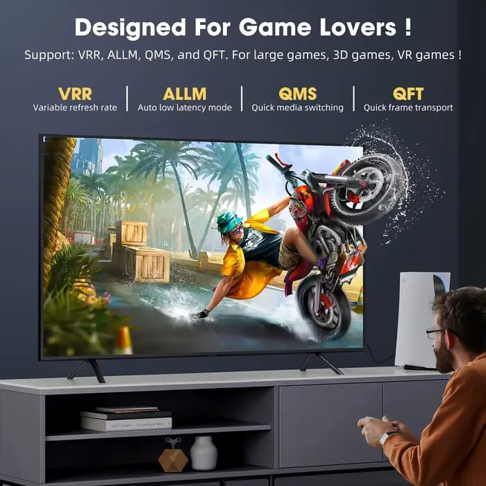 Câble vidéo 8K HDMI 2.1 haute vitesse 48Gbps dynamique HDR 8K/60Hz 4K/120Hz UHD