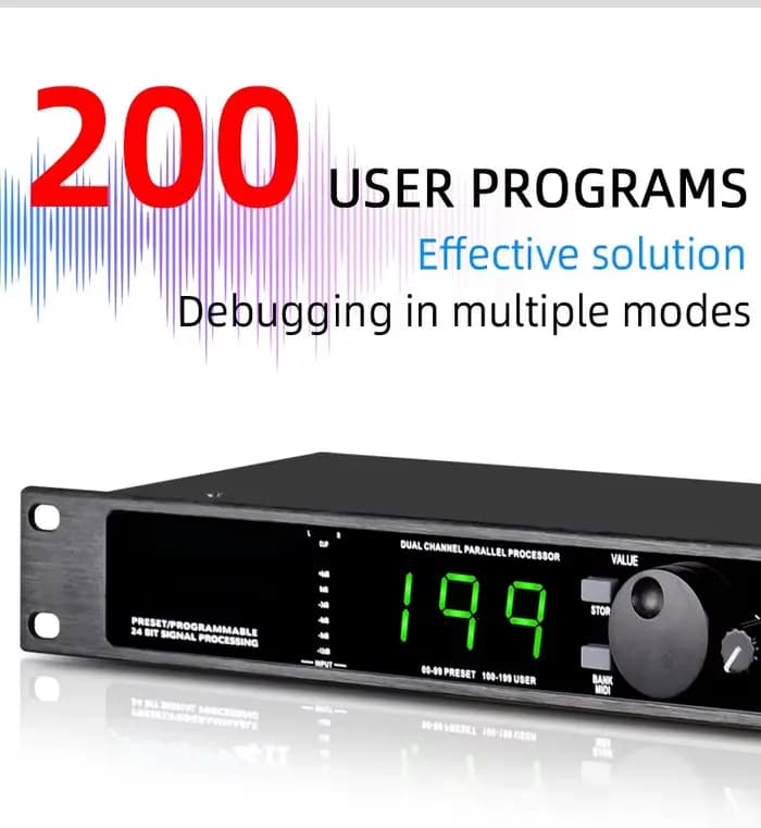 Égaliseur professionnel de processeur audio