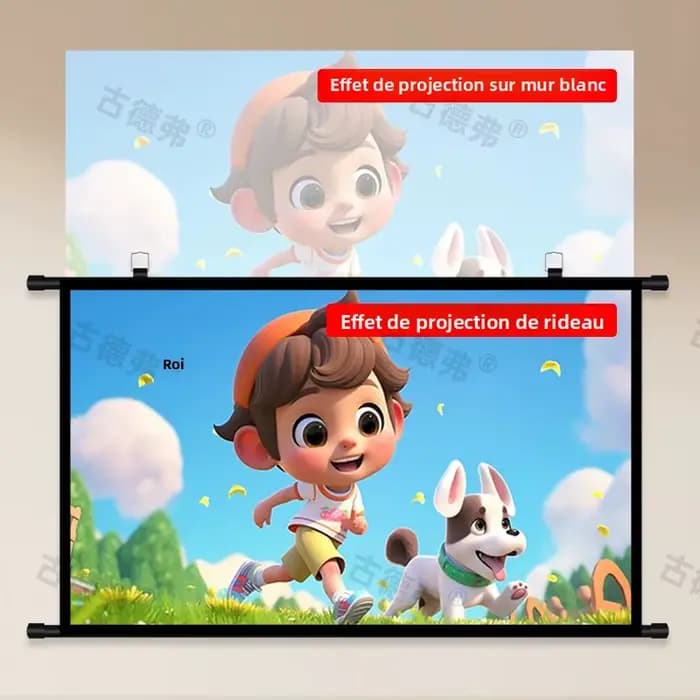 XMJM 60/72/84/100/120 pouces d'épaisseur écran de projecteur HD 16:9