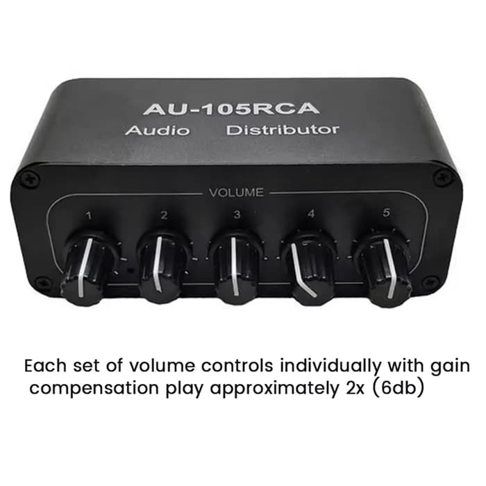 Répartiteur audio stéréo pour amplificateur de puissance