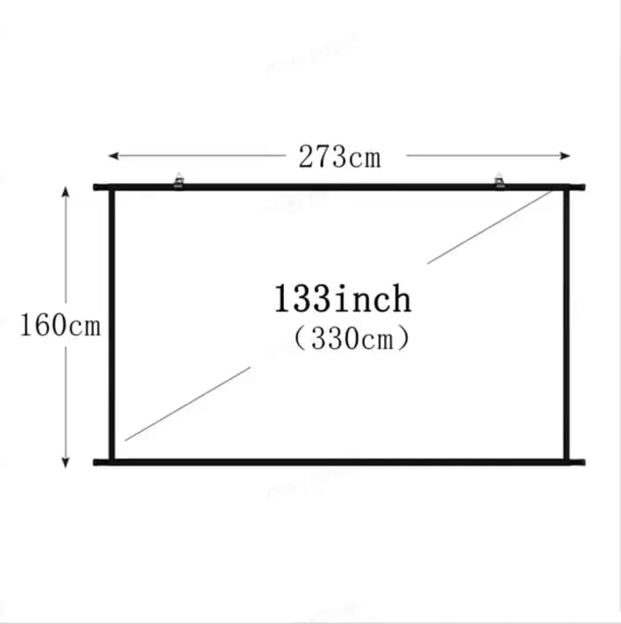Écran de projection portable 133 pouces