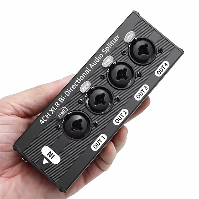 Répartiteur audio équilibré XLR 1x4 sans alimentation