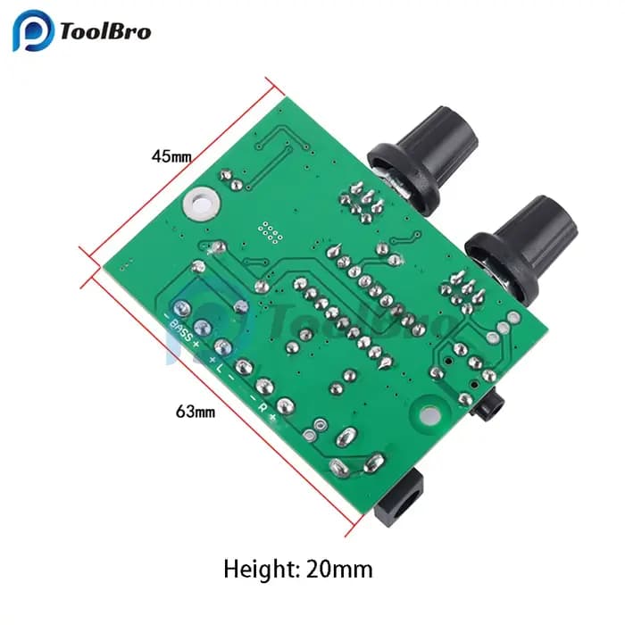 Carte amplificateur de puissance HiFi 2.1 canaux classe D 25W + 6W + 6W DC 6.5-15V