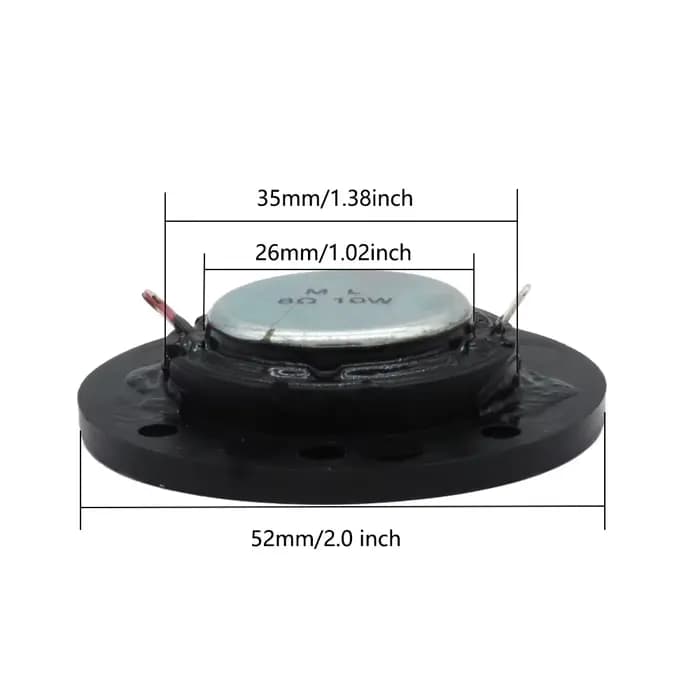 2 pièces/lot 52MM haut-parleur Audio rond 4 Ohm/8 Ohm 10W-20W haut-parleurs Tweeter Membrane en soie HIFI musique