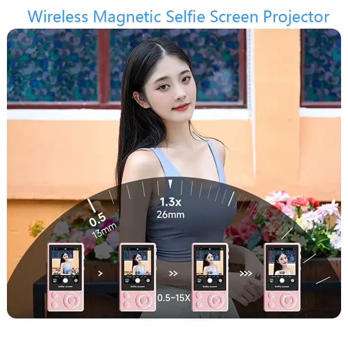 Projecteur d'écran de Selfie magnétique sans fil Bluetooth