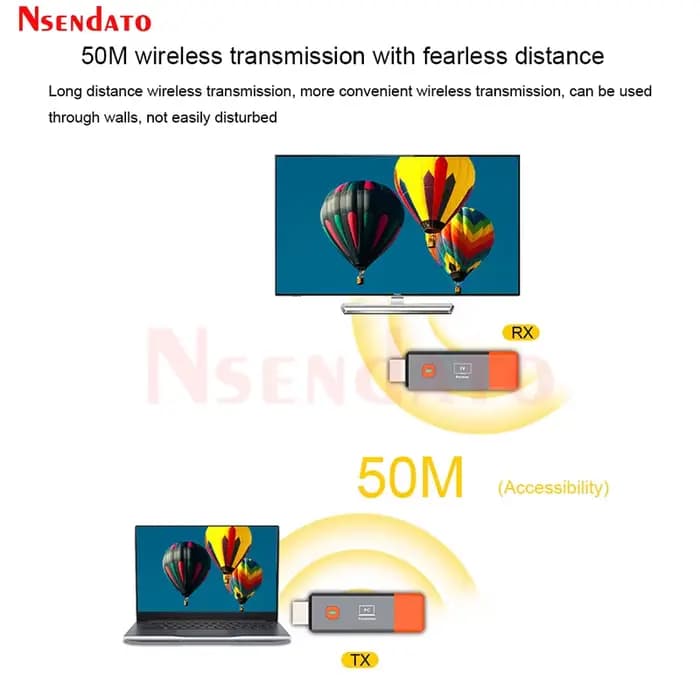Transmetteur et récepteur sans fil HDMI 1080P 50M
