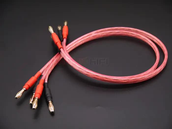 Câble HiFi banane à banane, 1 paire, pour haut-parleur Audio, 20W-300W