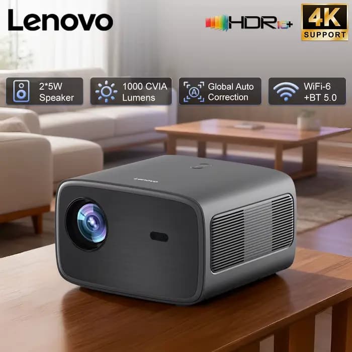 Lenovo X3 Projecteur Full HD 1080P 4K 1000 CVIALumens 2 + 32GB prise en charge HDR10 Home cinéma pou