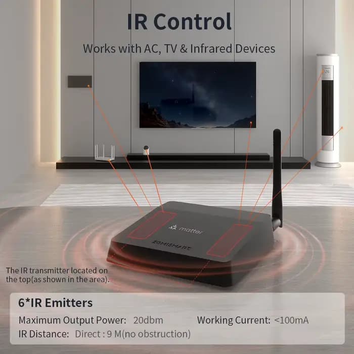 Hub Zigbee M1 Pro IR Matter Thread avec antenne
