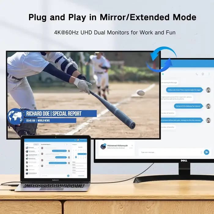 Câble compatible HDMI vers DP