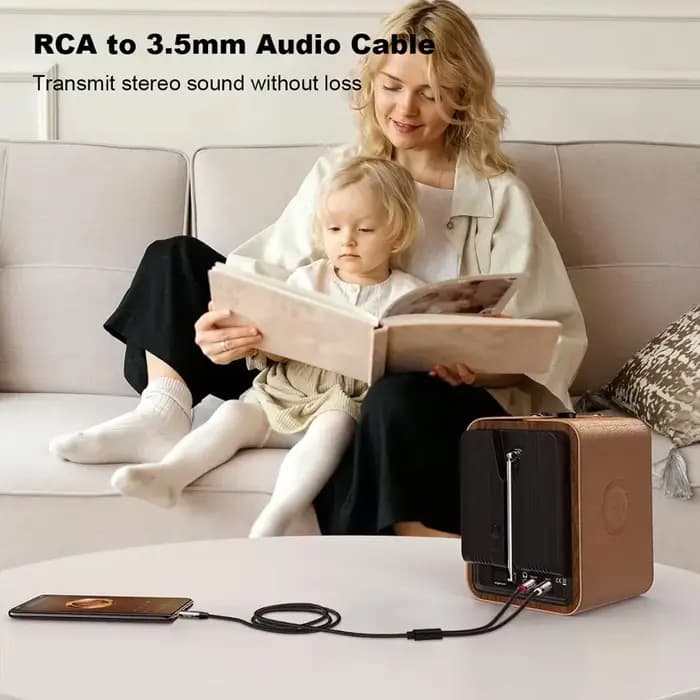 Câble audio stéréo RCA vers 3.5mm mâle vers 2RCA mâle