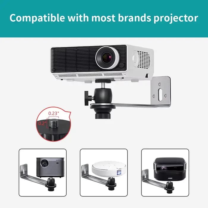Support de projecteur mural multi-angle réglable en métal