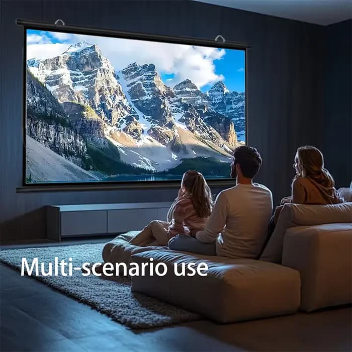 Écran monté sur projecteur blanc lavable anti-rides pliable 16:9 de 60 pouces pour une utilisation intérieure et