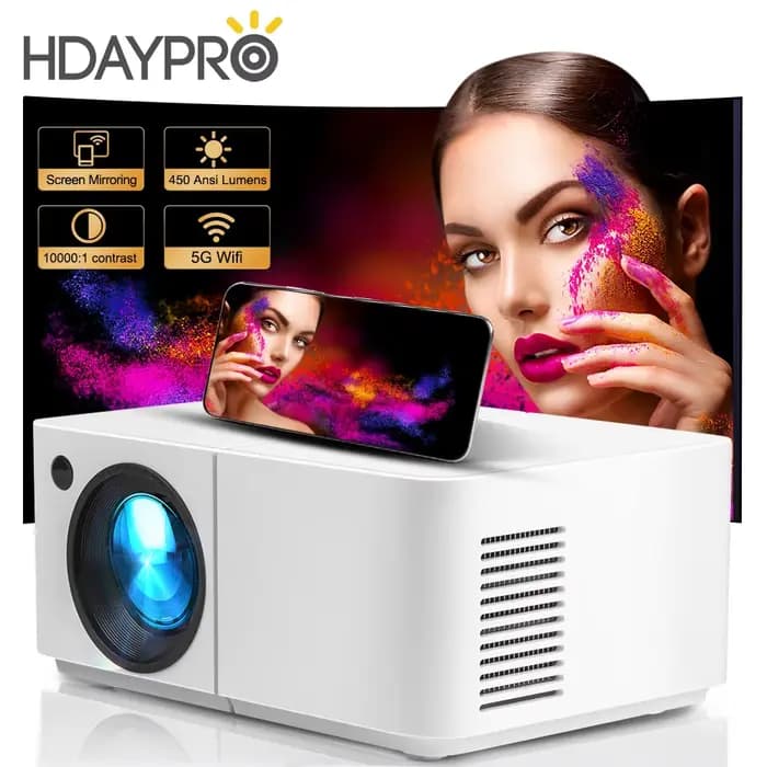 Projecteur vidéo portable mini HD300 Full HD 4K 3D 5G WIFI Smart TV Home Cinéma HD 1080P Projecteur
