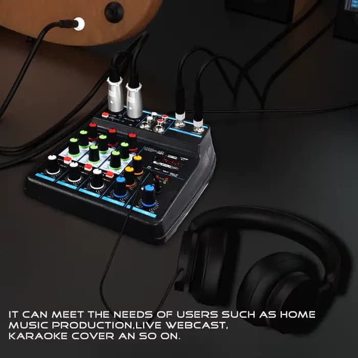Petit mixeur audio 4 canaux avec Bluetooth