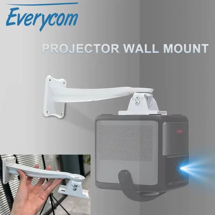 Support mural rotatif et réglable Everycom blanc pour projecteur, accessoires de support de projecte