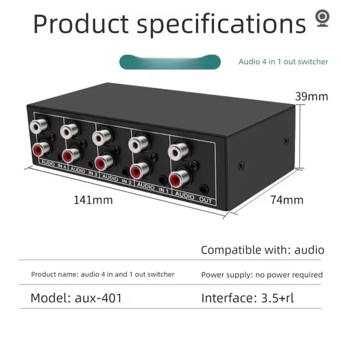 Commutateur Audio 4 en 1