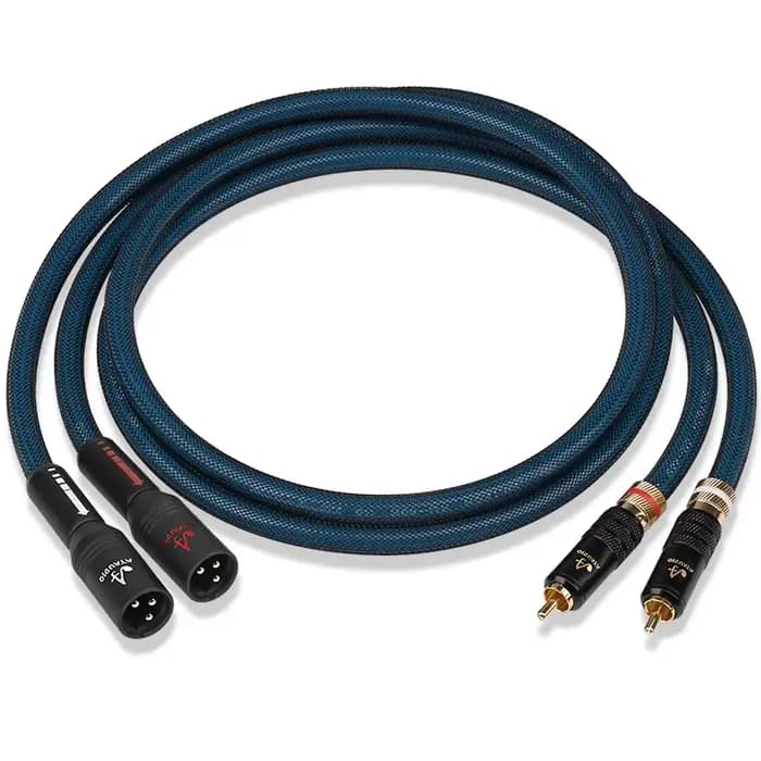 ATAUDIO HiFi 2RCA vers 2XLR câble Audio haute qualité OCC plaqué argent 2RCA mâle vers 2XLR câble mâ