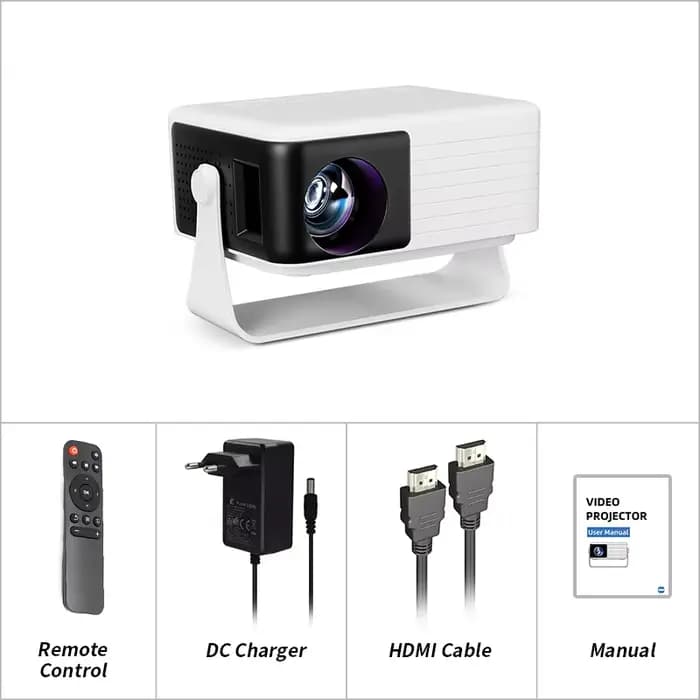 Mini projecteur 2026 Smart TV AUN Y3 rotatif pour cinéma maison, compatible TF, USB, clé USB, pour F