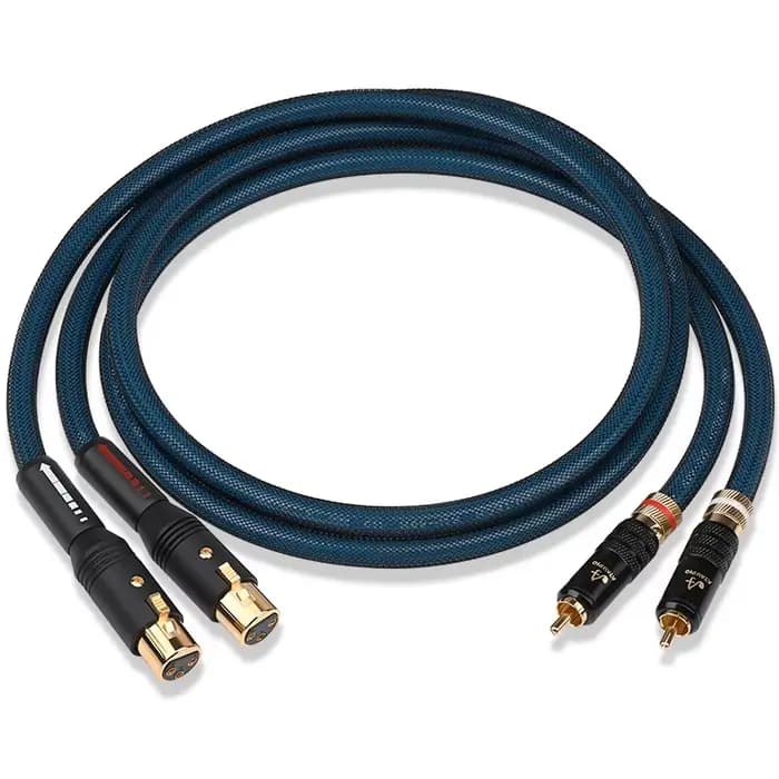 ATAUDIO HiFi 2RCA vers 2XLR câble Audio haute qualité OCC plaqué argent