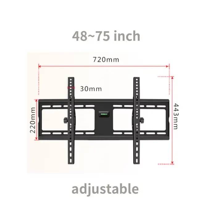Support inclinable pour écran 32 "-70", meuble TV mural pour grandes tablettes