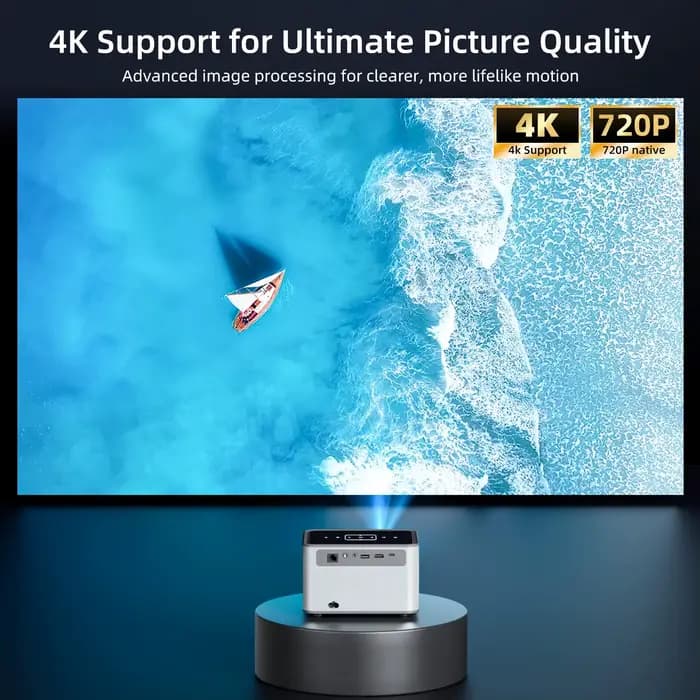 Xnano X3Pro Smart Projector Natif 720P Android 11 190ANS 4K Décode Dual WiFi BT5.0 Portable Home Cinema