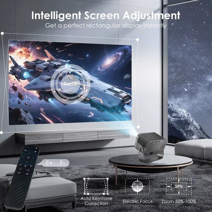 Projecteur intelligent portable Salange Android 11 5G Wifi6 Bluetooth 5.2 Mini