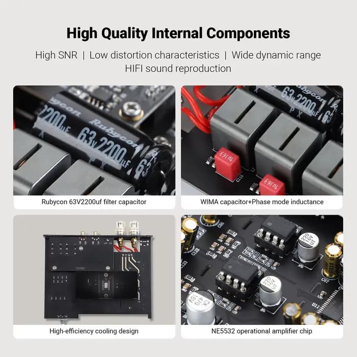 AIYIMA A80 amplificateur de puissance amélioré TPA3255 DAC Bluetooth PFFB stéréo 300Wx2