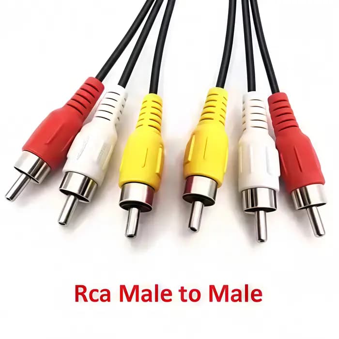 Câble AV composite 3 RCA vers 3 RCA – Câble audio-vidéo mâle vers mâle pour TV/DVD/Home cinéma (vent