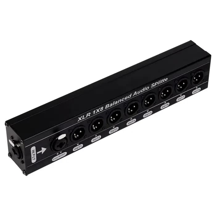 Nouveau Répartiteur Audio Équilibré XLR 1x8 Électronique