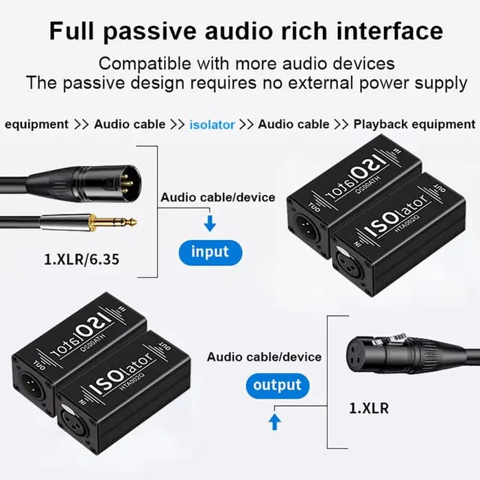 Filtre anti-bruit audio XLR 6